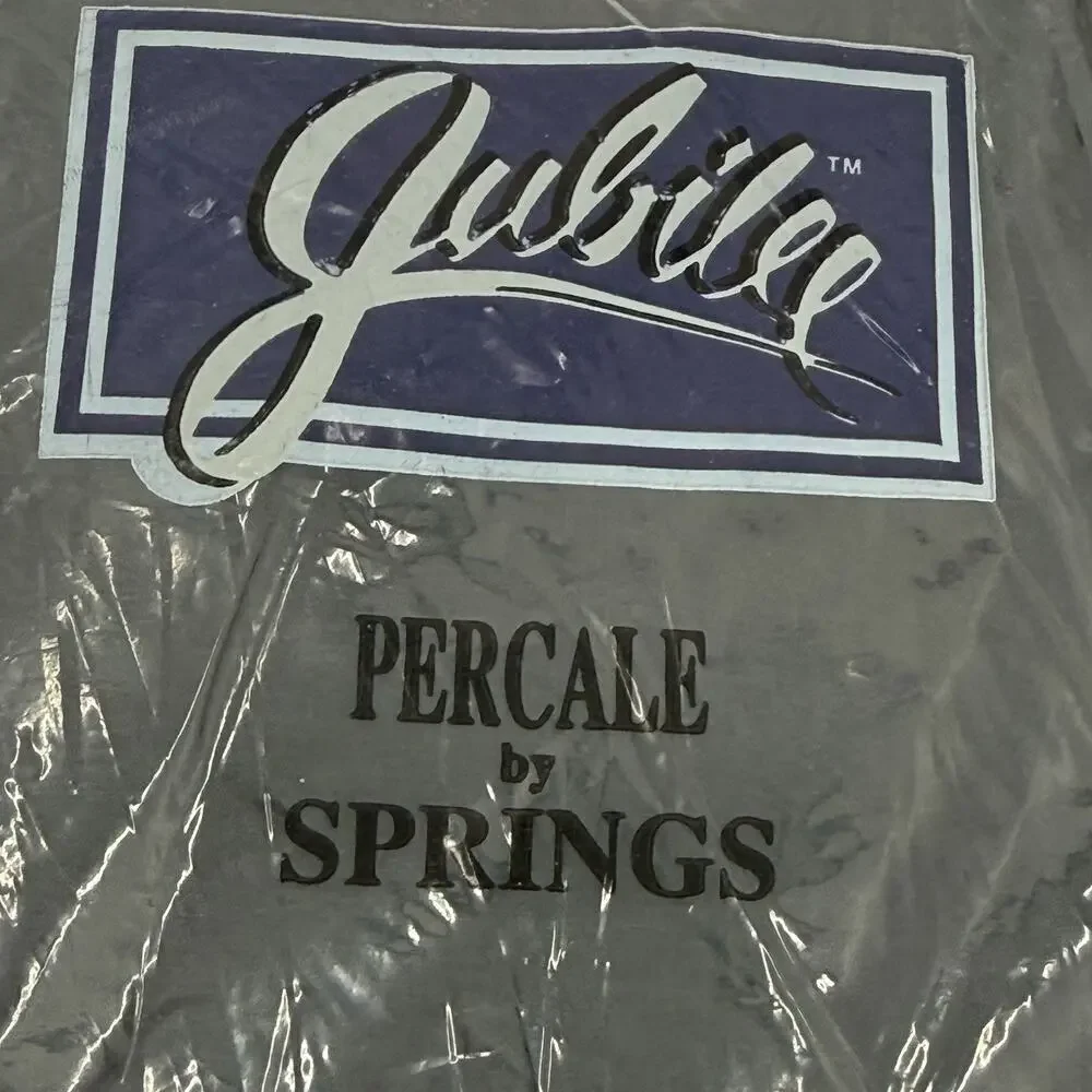 Jubilee FULL Flat Sheet 180 Thread Count BLACK Soft Percale Made in USA NIP